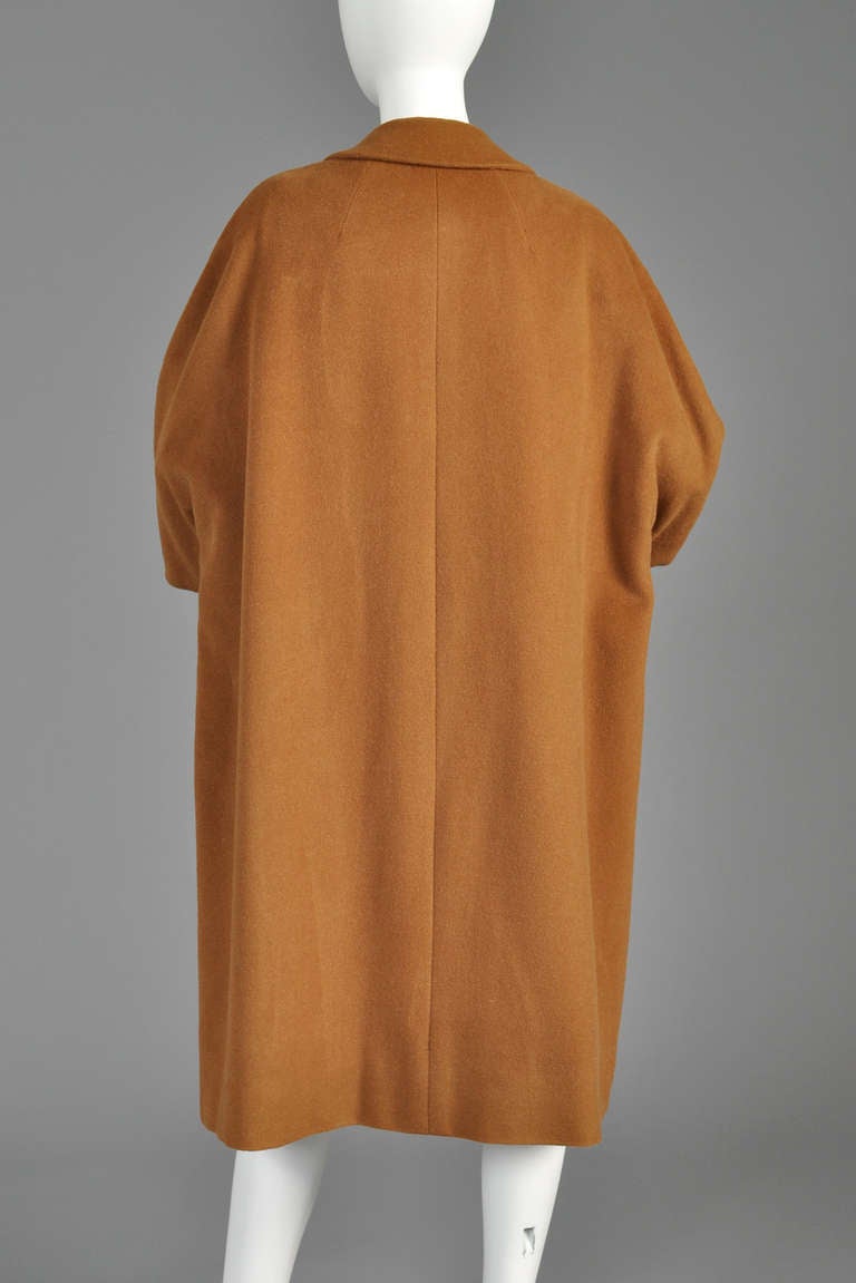 1960s Pure Vicuna Swing Coat with Enameled Buttons 5