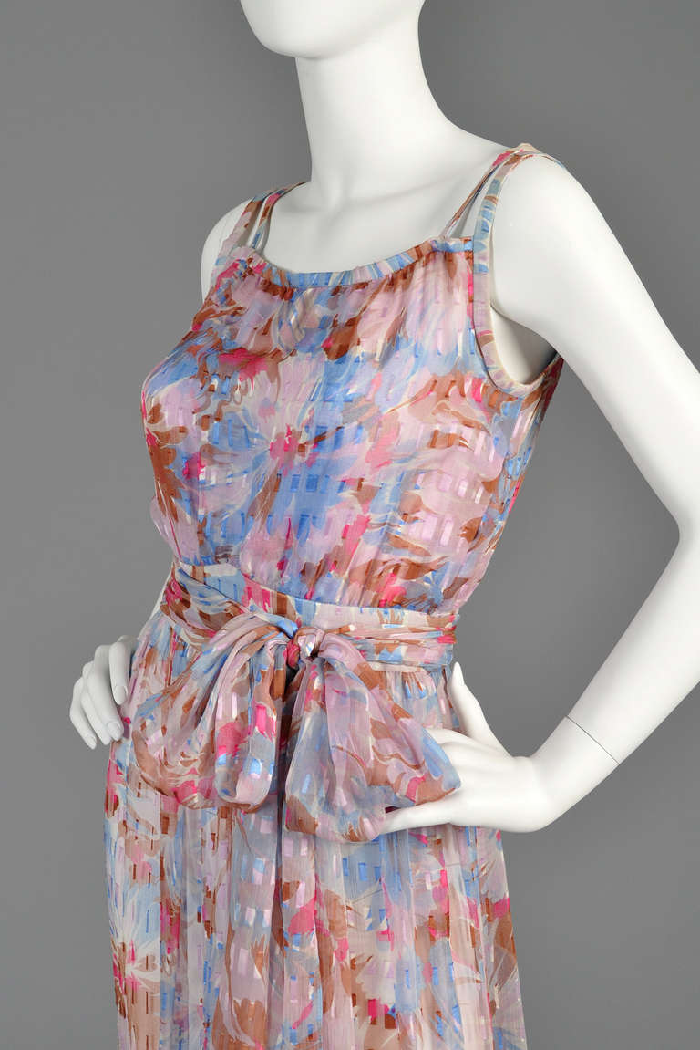 Ted Lapidus 1970s Sheer Silk Dress For Sale 2