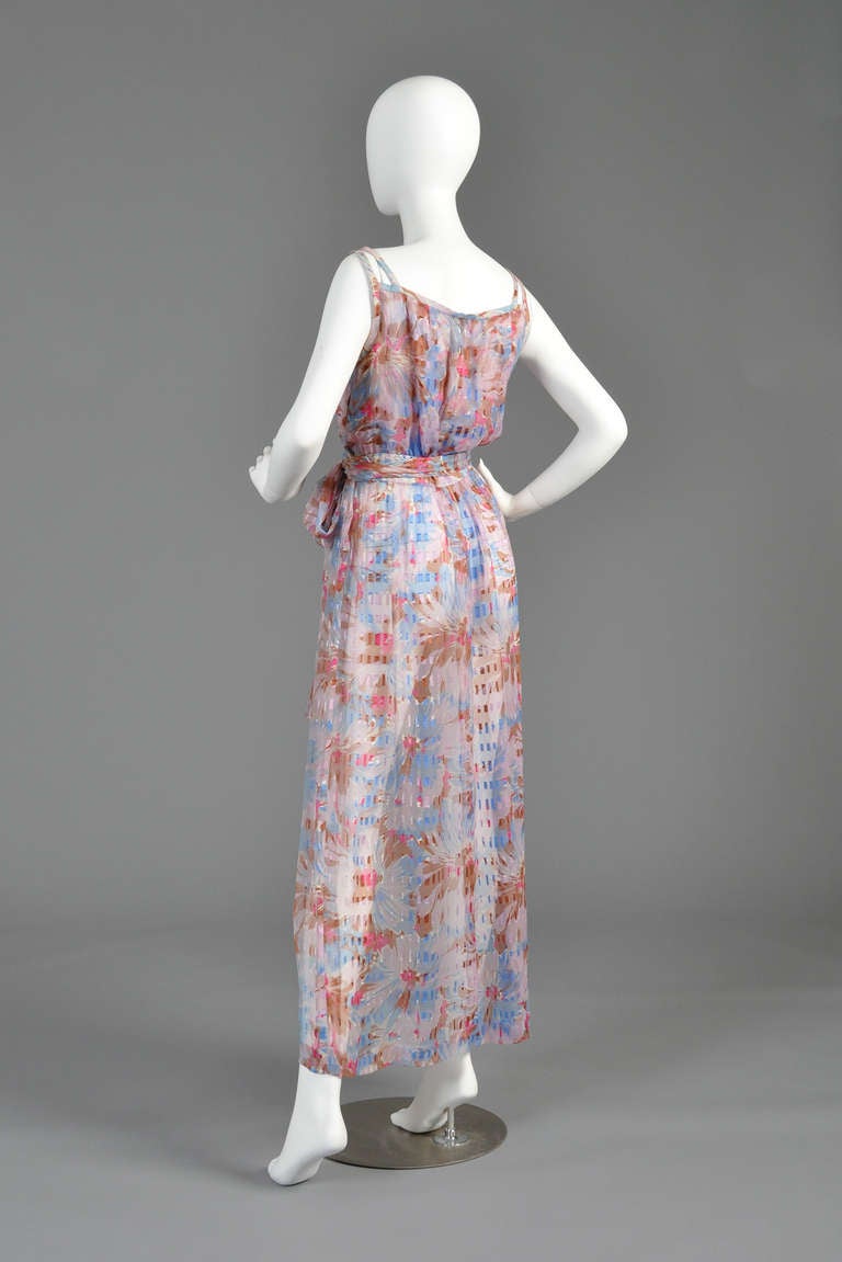 Ted Lapidus 1970s Sheer Silk Dress For Sale 3