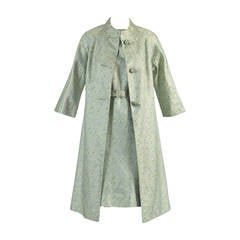 1967 Chinoiserie Silk Brocade Dress + Jacket