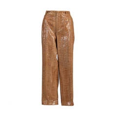 Vintage 1980's High-Waisted Genuine Snakeskin Pants
