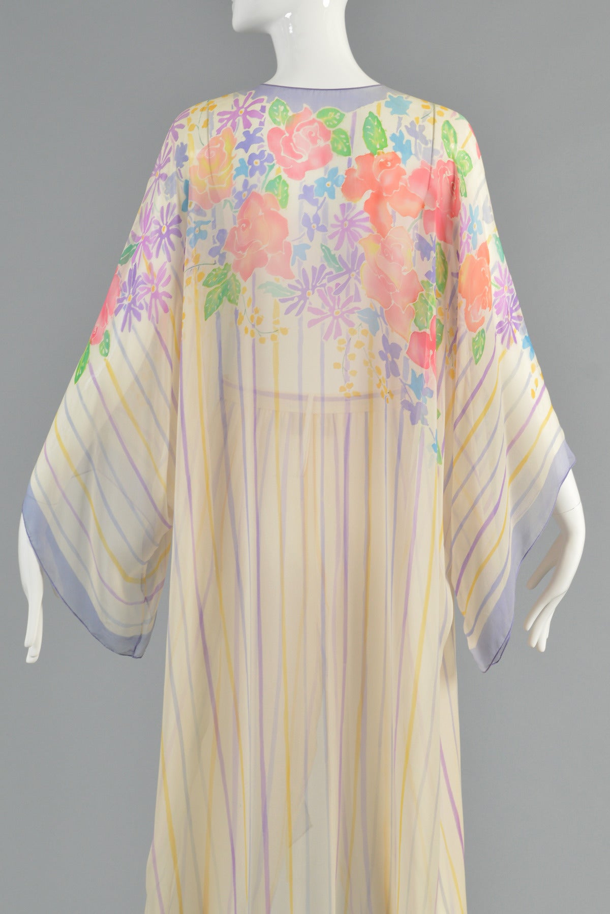 Incredible Oscar de la Renta Hand-Painted Silk Kimono Ensemble 6