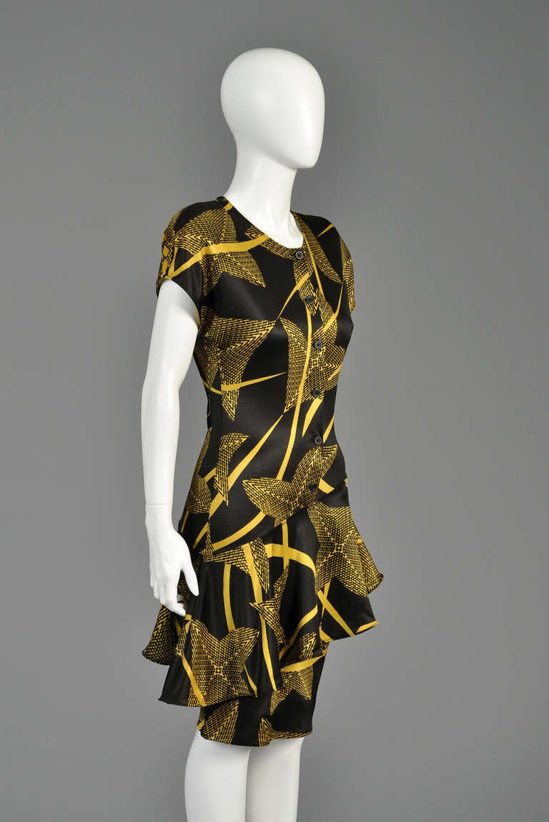 1980s Junko Koshino Avant Garde Tiered Dress 2