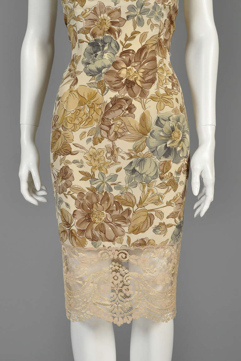Valentino Silk + Lace Floral Dress 4