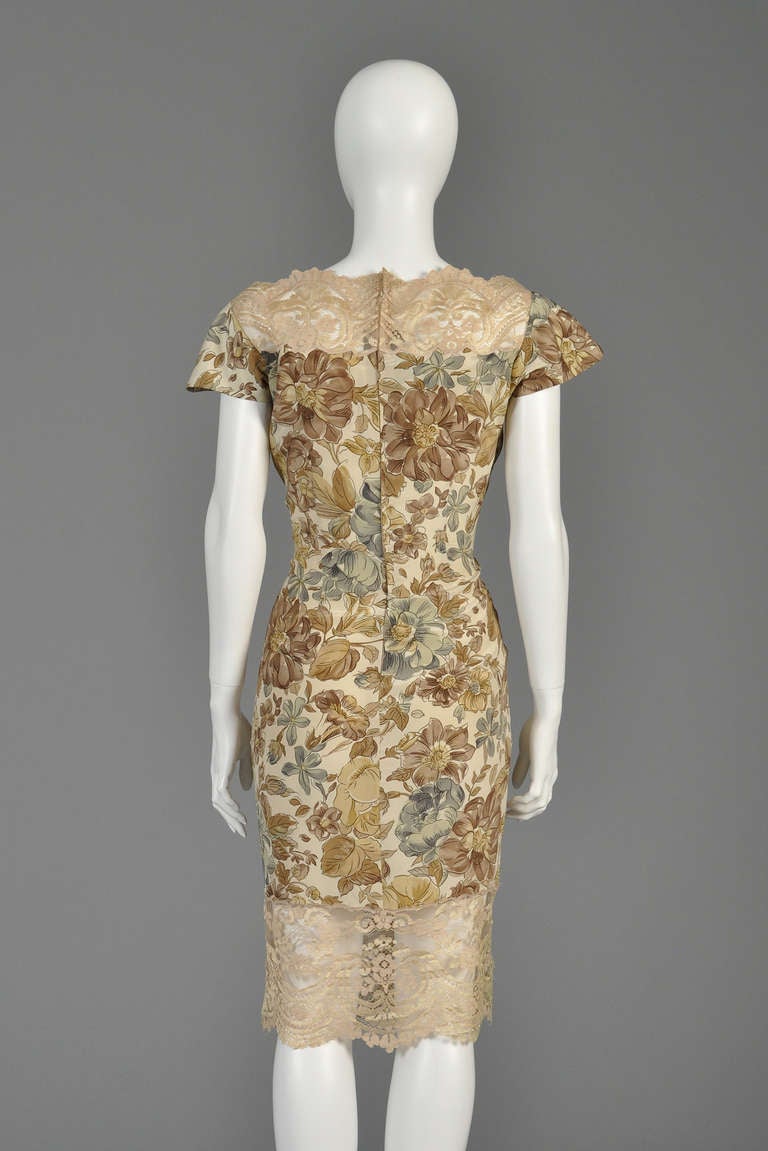 Valentino Silk + Lace Floral Dress 5