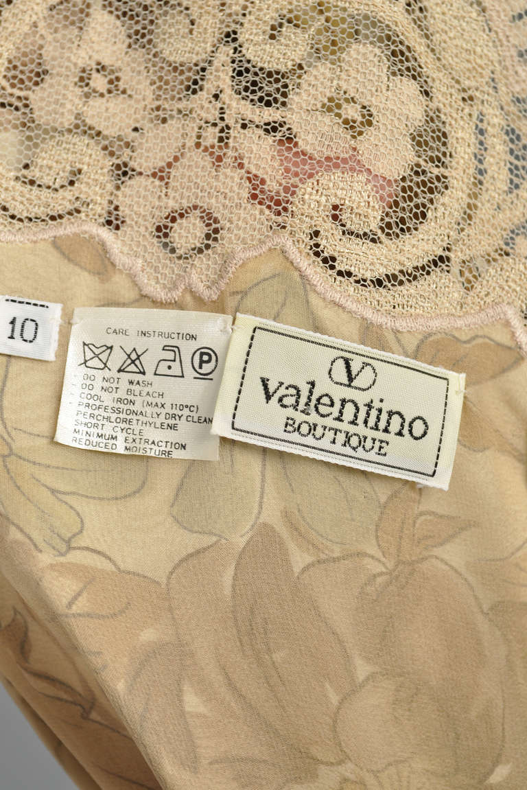 Valentino Silk + Lace Floral Dress 6