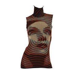 Jean Paul Gaultier Spiral Woman Sleeveless Top