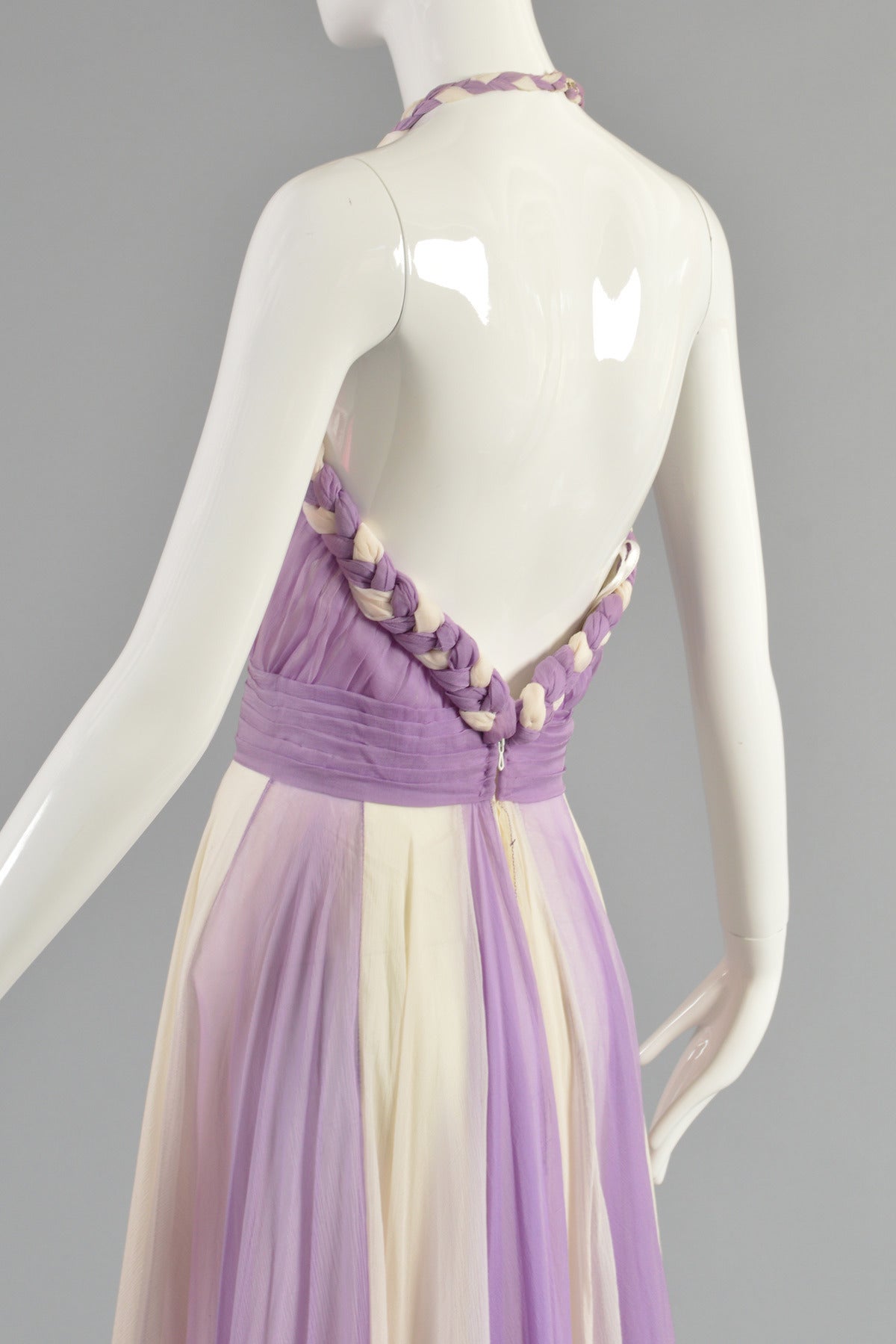 1960's Silk Chiffon Evening Gown in the manner of Helen Rose 4