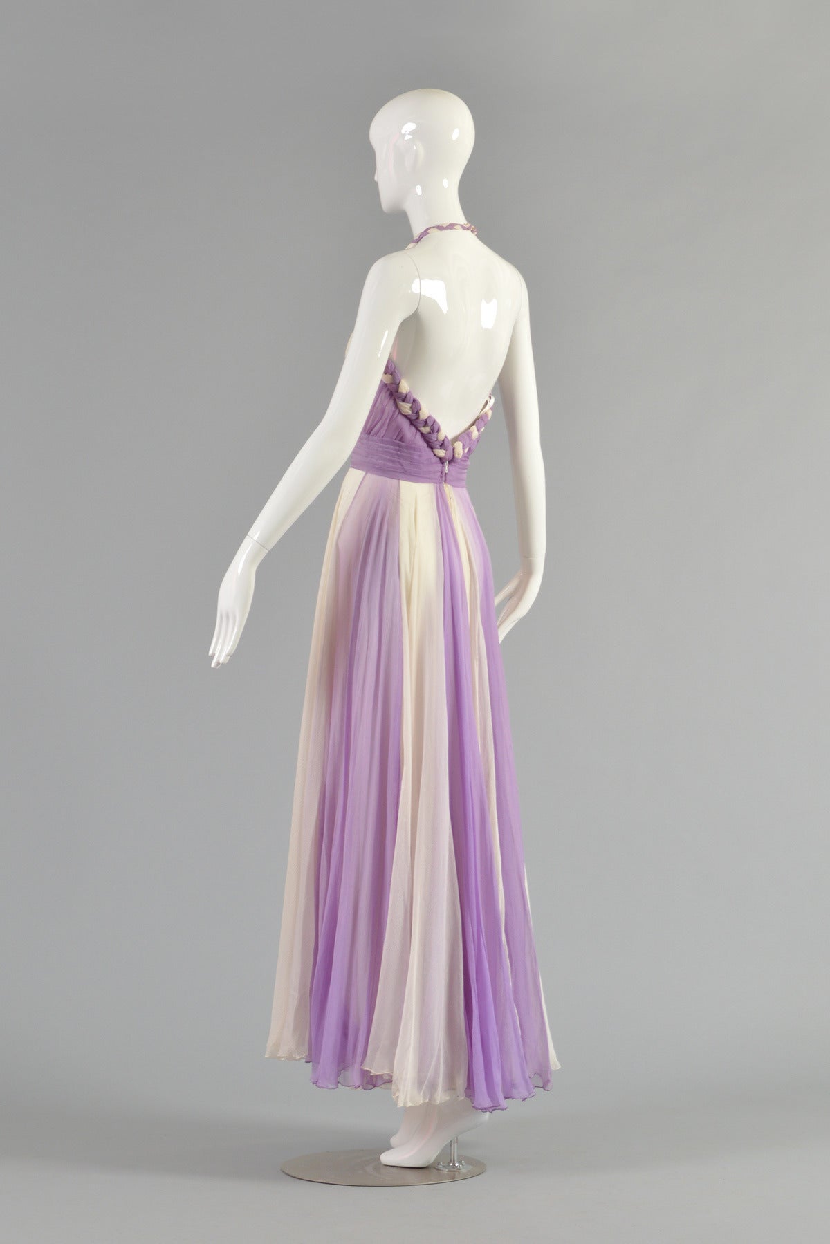 1960's Silk Chiffon Evening Gown in the manner of Helen Rose 3