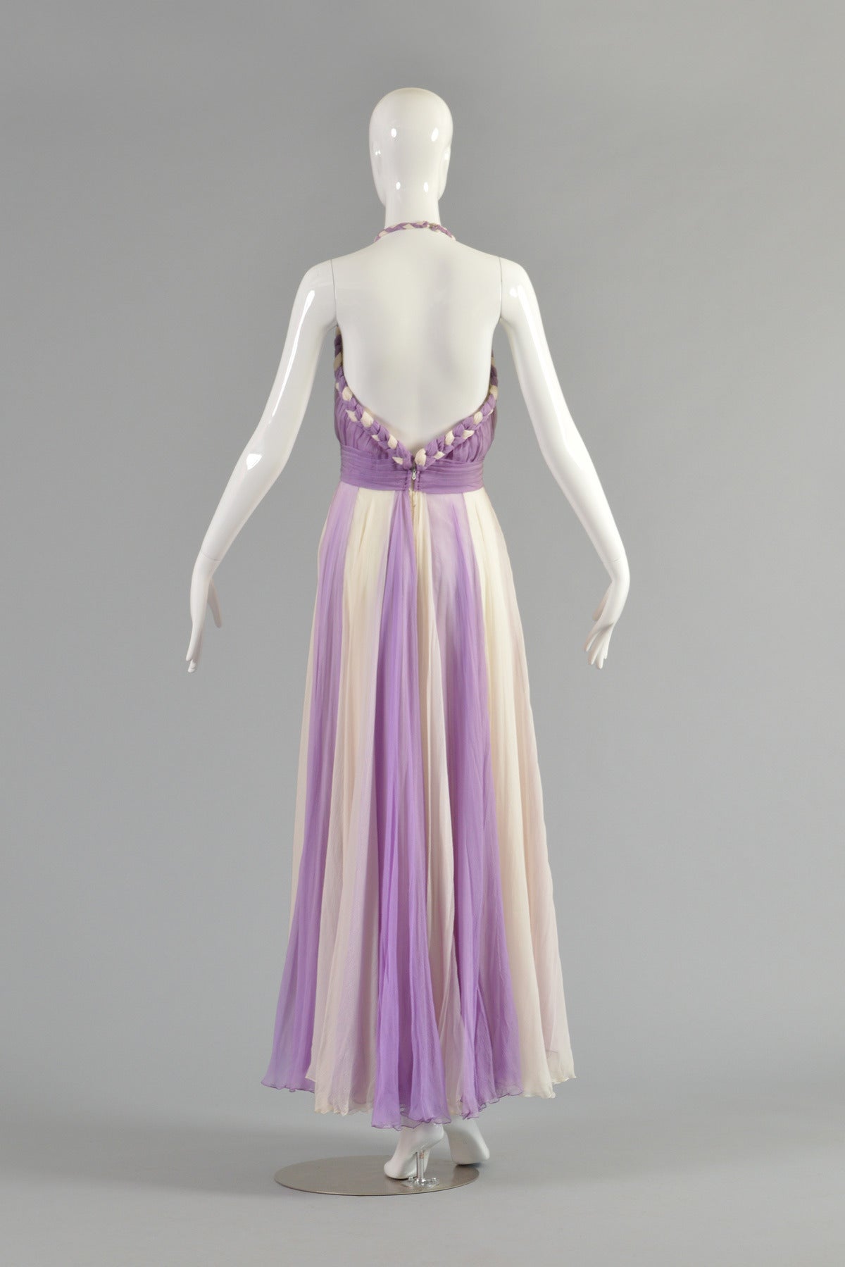 1960's Silk Chiffon Evening Gown in the manner of Helen Rose 5