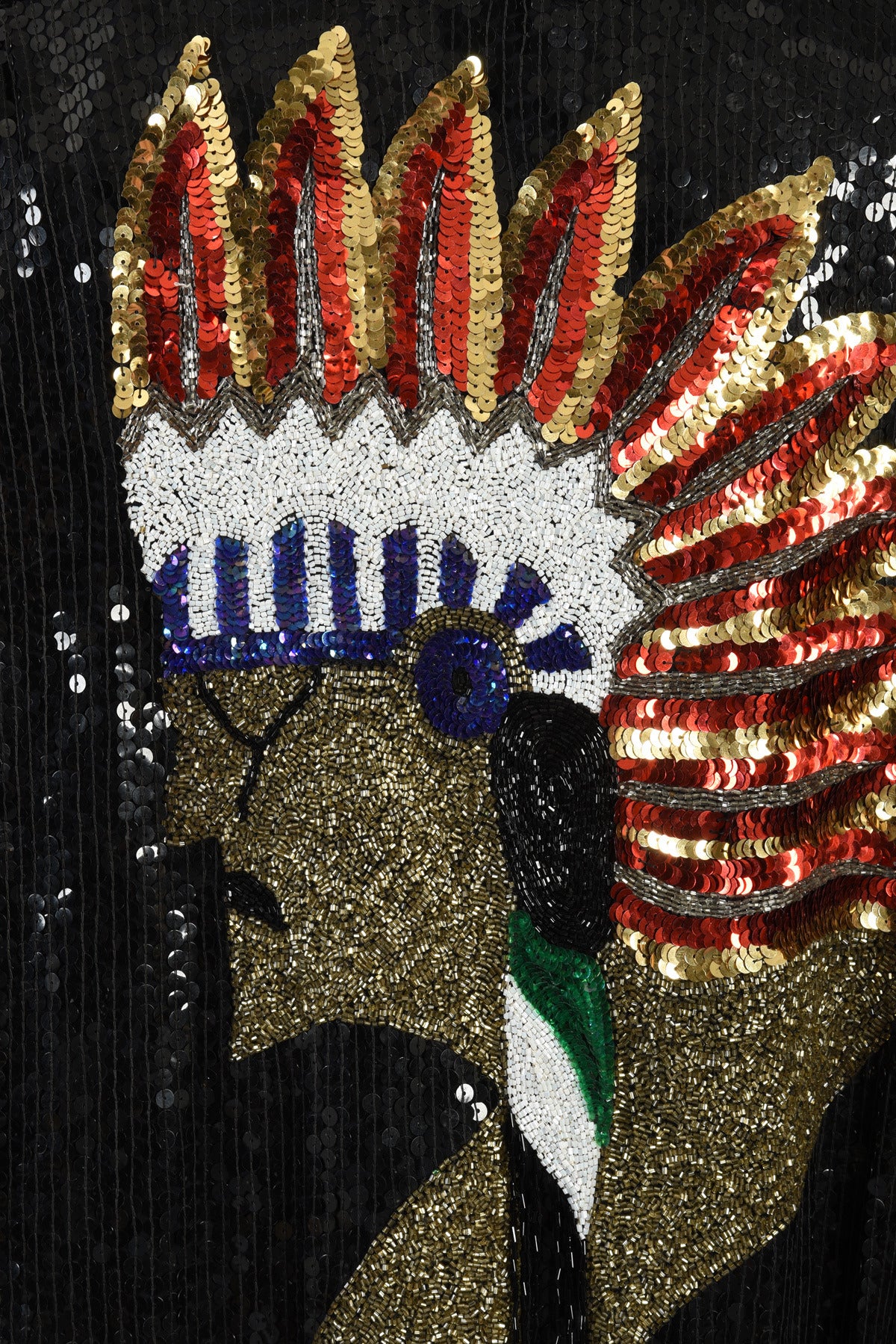 Indian Chief Sequined Bomber Jacket 3