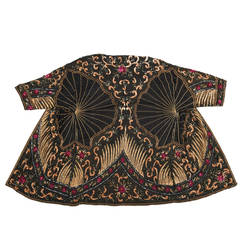 Vintage Eclectic Hand Beaded Silk Kimono Jacket