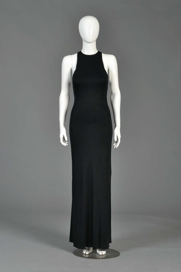 Giorgio Armani Evening Gown with Dramatic Back at 1stdibs