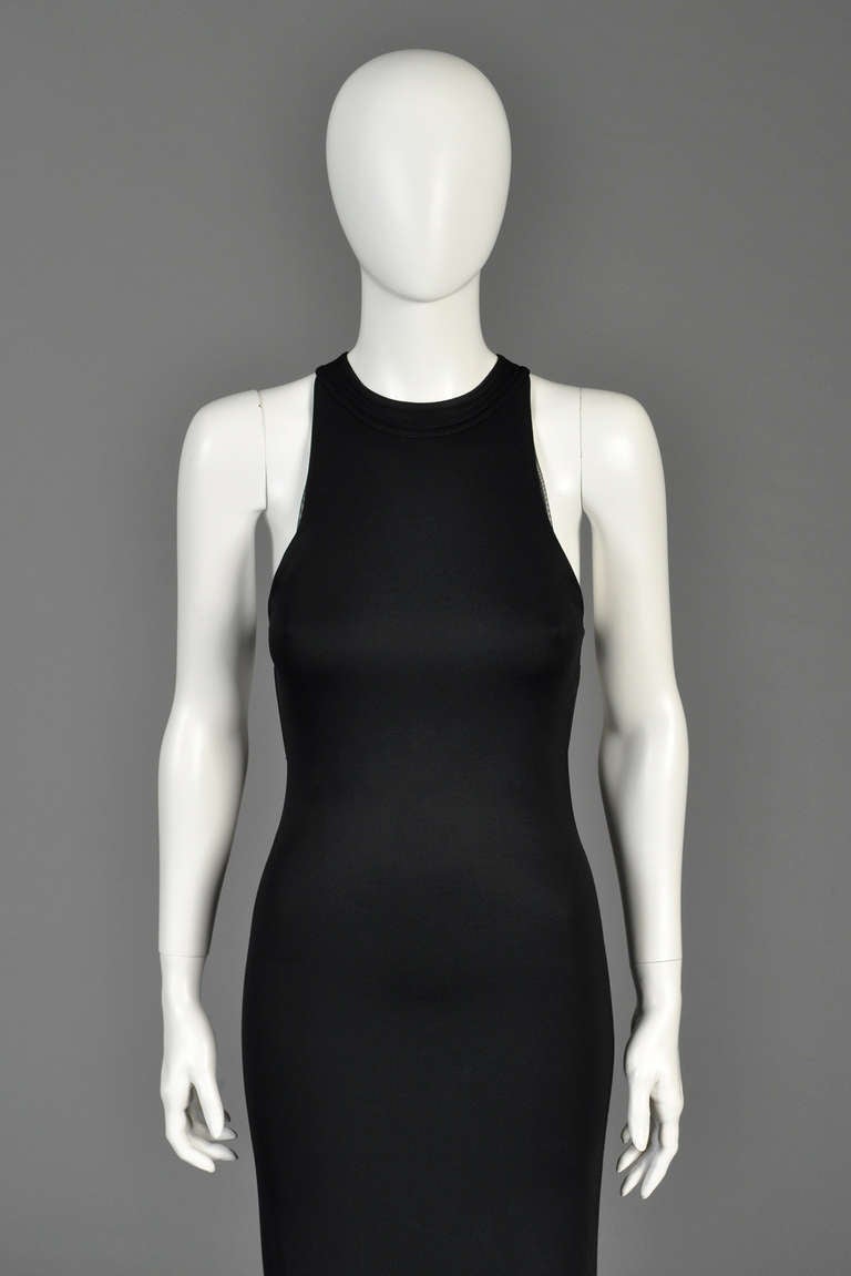 Giorgio Armani Evening Gown with Dramatic Back In Excellent Condition In Yucca Valley, CA