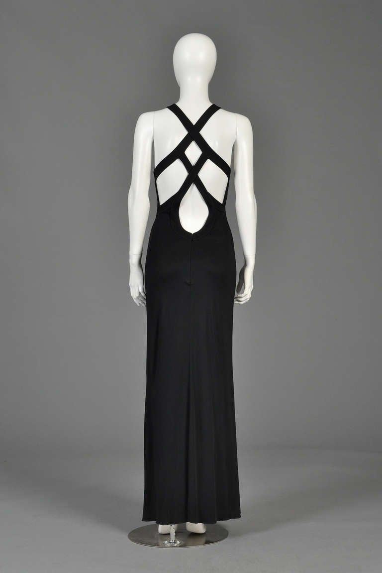 Giorgio Armani Evening Gown with Dramatic Back 5
