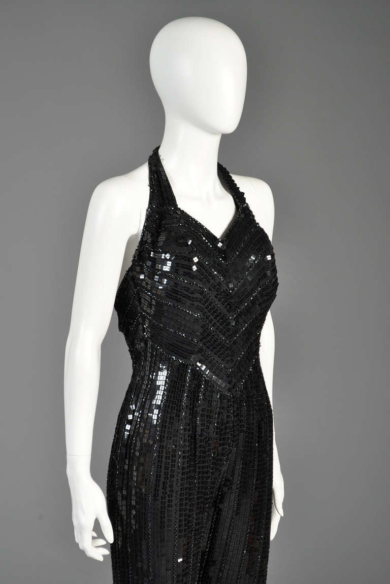 Dolce & Gabbana Sequin Halter Jumpsuit For Sale 1