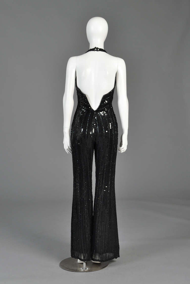 Dolce & Gabbana Sequin Halter Jumpsuit For Sale 2