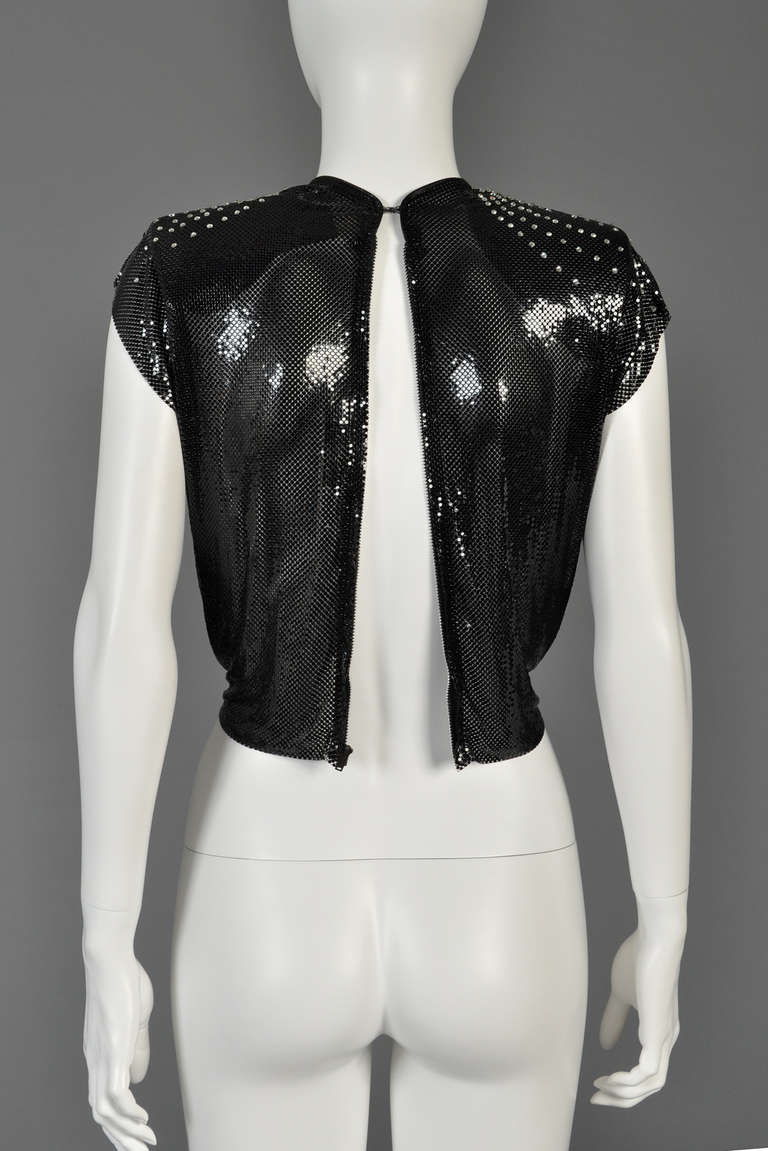 Anthony Ferrara Rhinestone Studded Metal Mesh Top 1