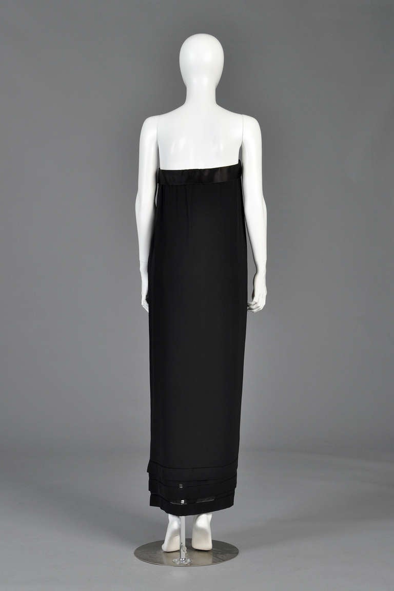 Late 1970s Guy Laroche Haute Couture Draped Gown For Sale 4