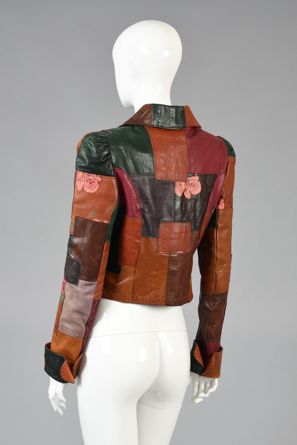 Gandalf the Wizard Floral Patchwork Leather Jacket 2