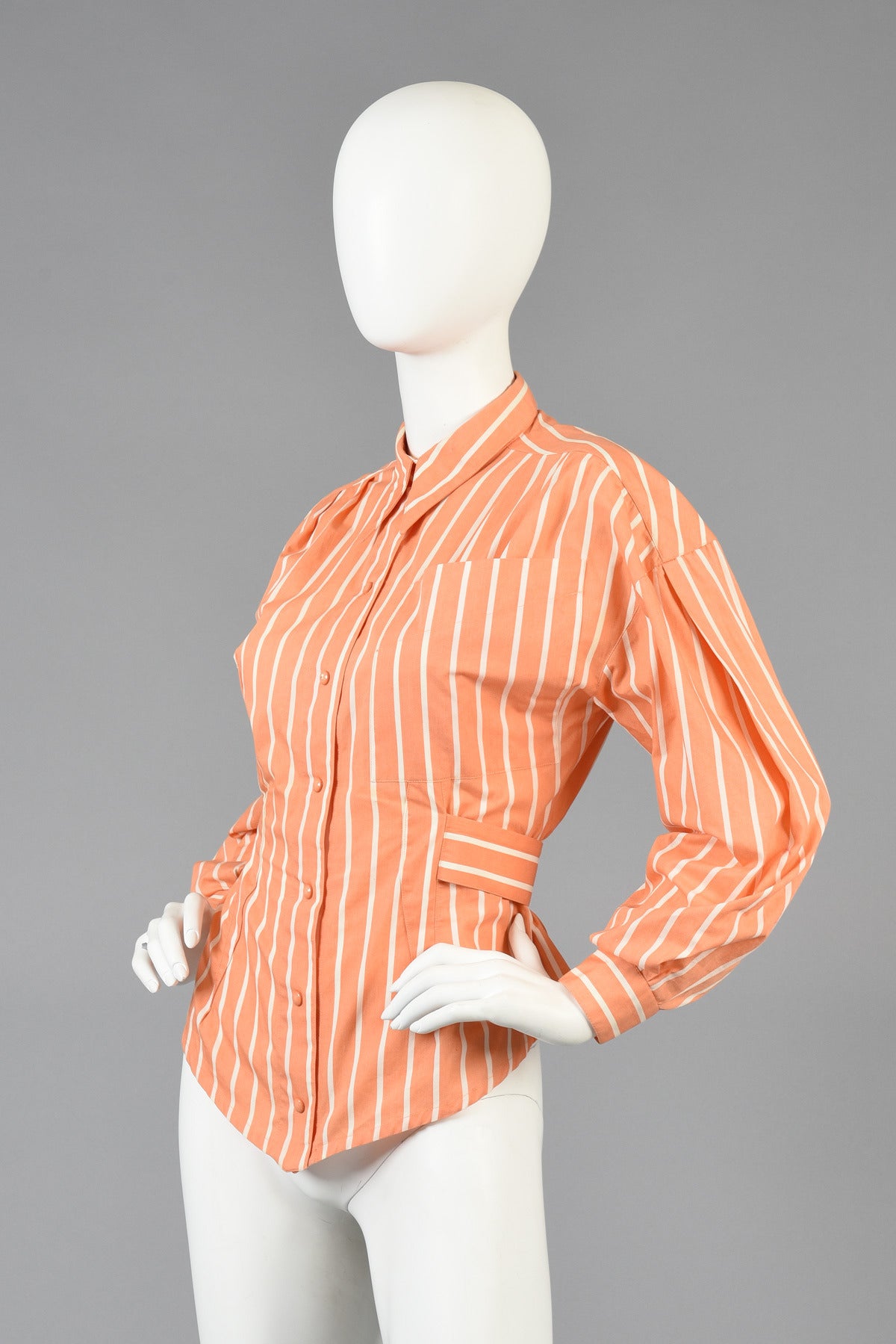 Thierry Mugler 1980s Avant Garde Cutout Back Blouse In Excellent Condition For Sale In Yucca Valley, CA