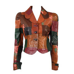 Gandalf the Wizard Floral Patchwork Leather Jacket