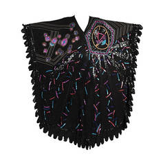 Superb 1980's Sequin + Bead Encrusted Caftan Dress