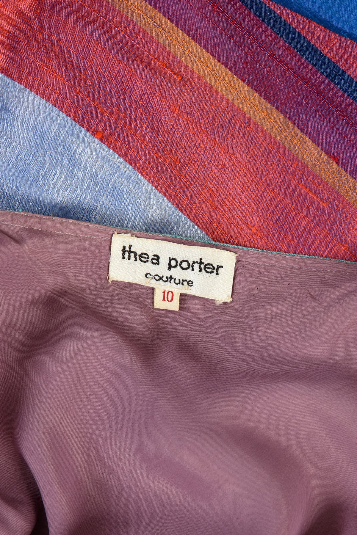 1970's Thea Porter Couture Patchwork Silk Skirt For Sale 5
