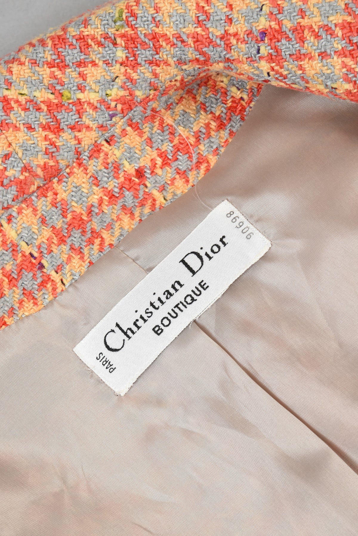 1990's Christian Dior Houndstooth Plaid Jacket For Sale 5