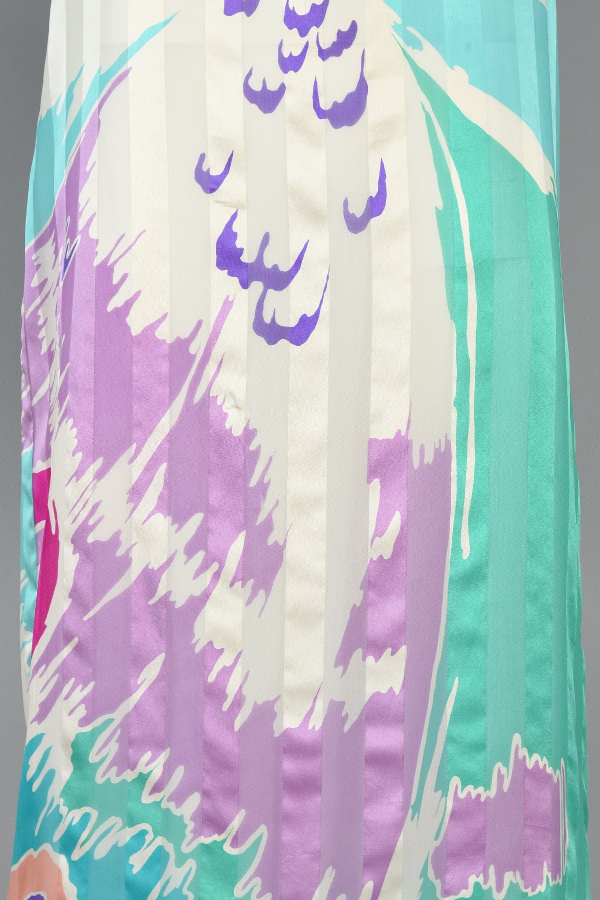 Hanae Mori Silk Caftan with Massive Draped Sleeves 1