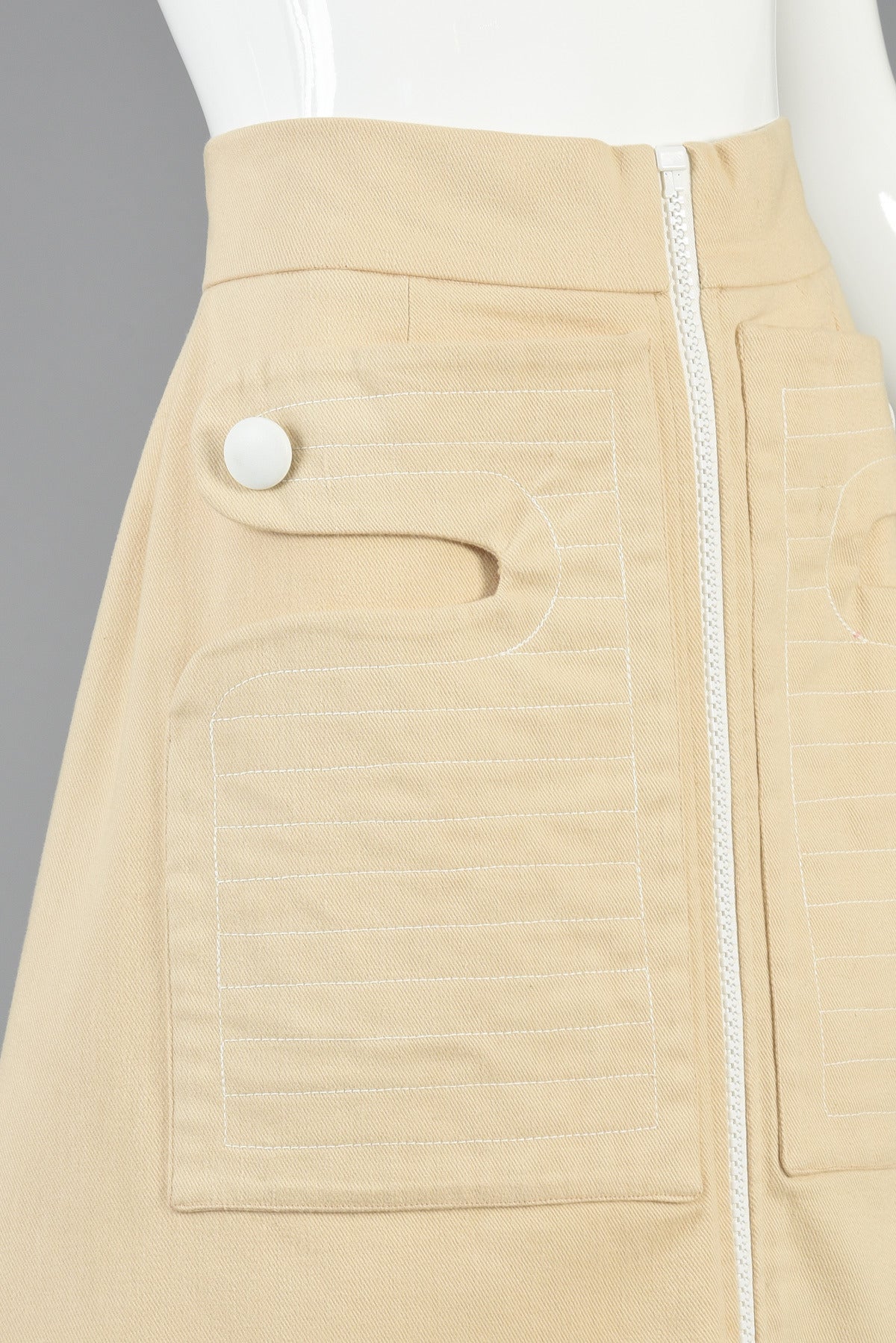 Men's Pierre Cardin 1960's Zip Front Space Age Skirt For Sale