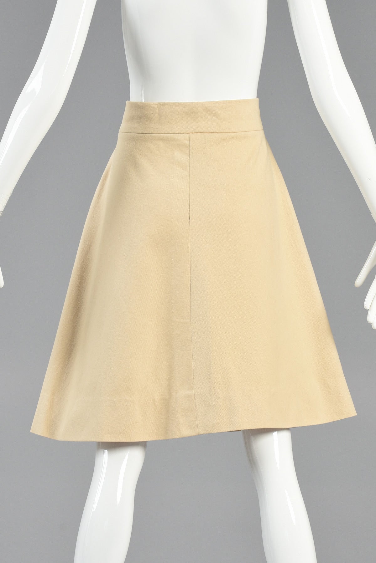 Pierre Cardin 1960's Zip Front Space Age Skirt For Sale 2