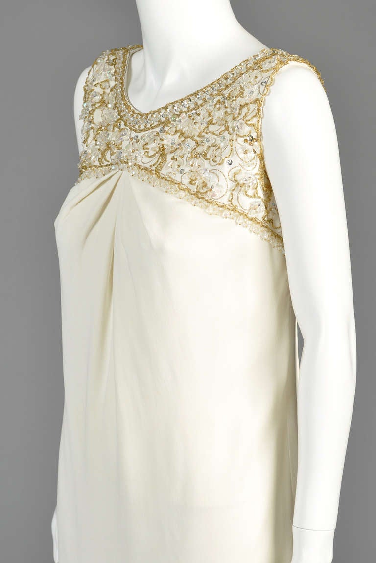1960s Malcolm Starr Beaded Gown For Sale 3
