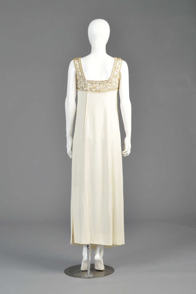 1960s Malcolm Starr Beaded Gown For Sale 4