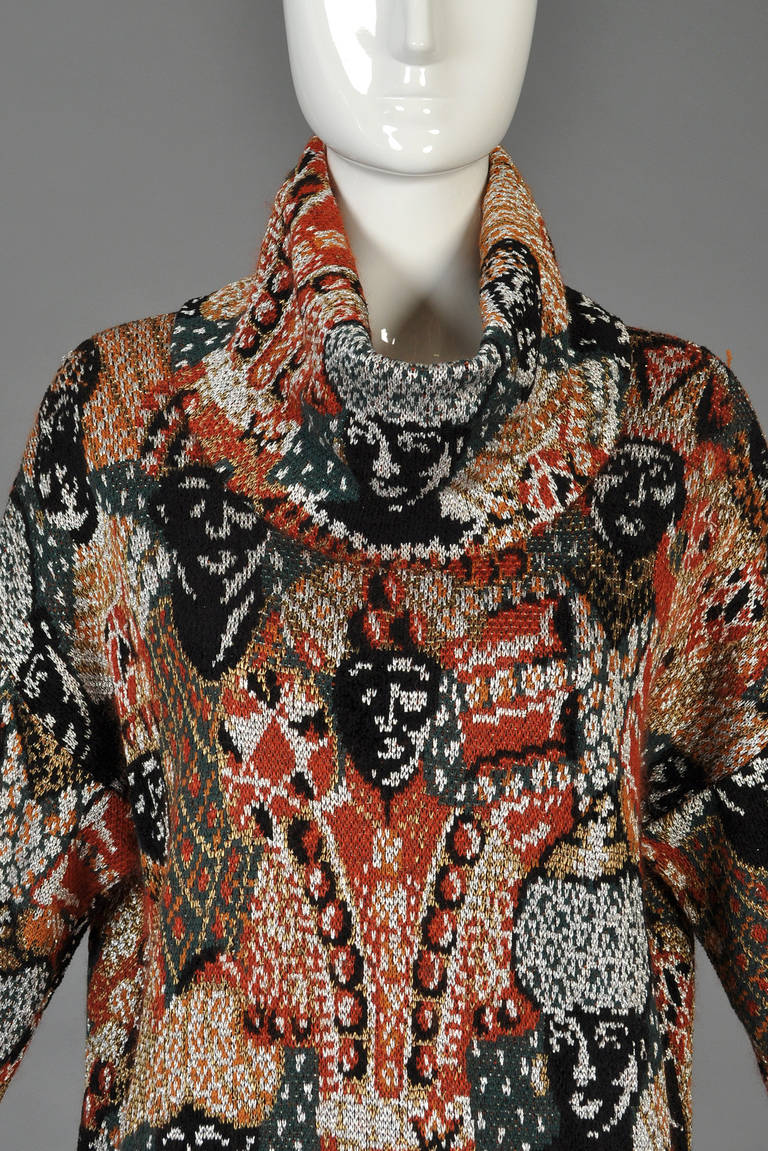 1980s Metallic Missoni Sweater with Tribal Pattern 2