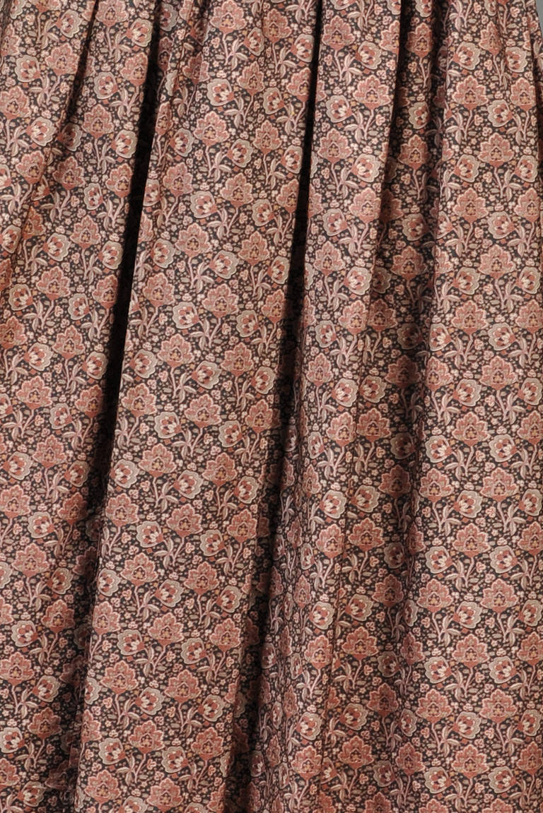 Circa 1977 Yves Saint Laurent Silk Floral Skirt 1