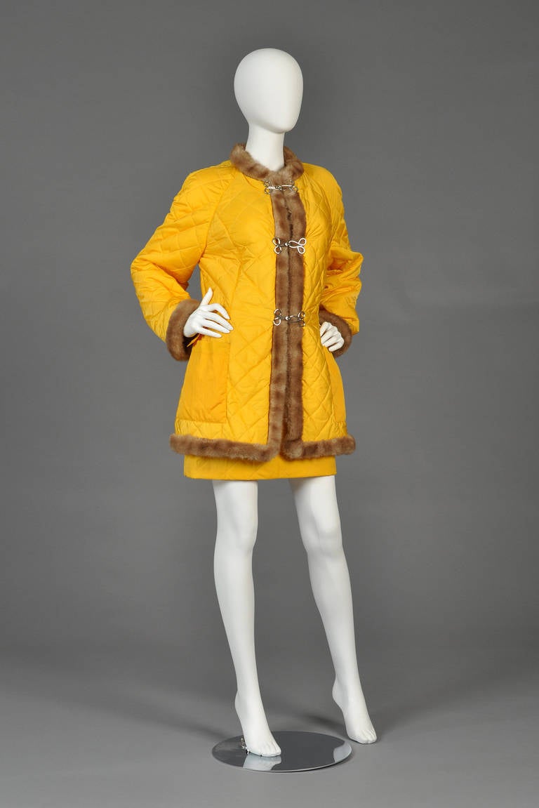 Jean Charles de Castelbajac Quilted Coat Suit For Sale 2