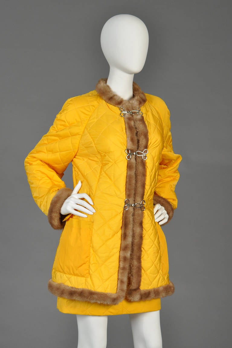 Jean Charles de Castelbajac Quilted Coat Suit For Sale 3