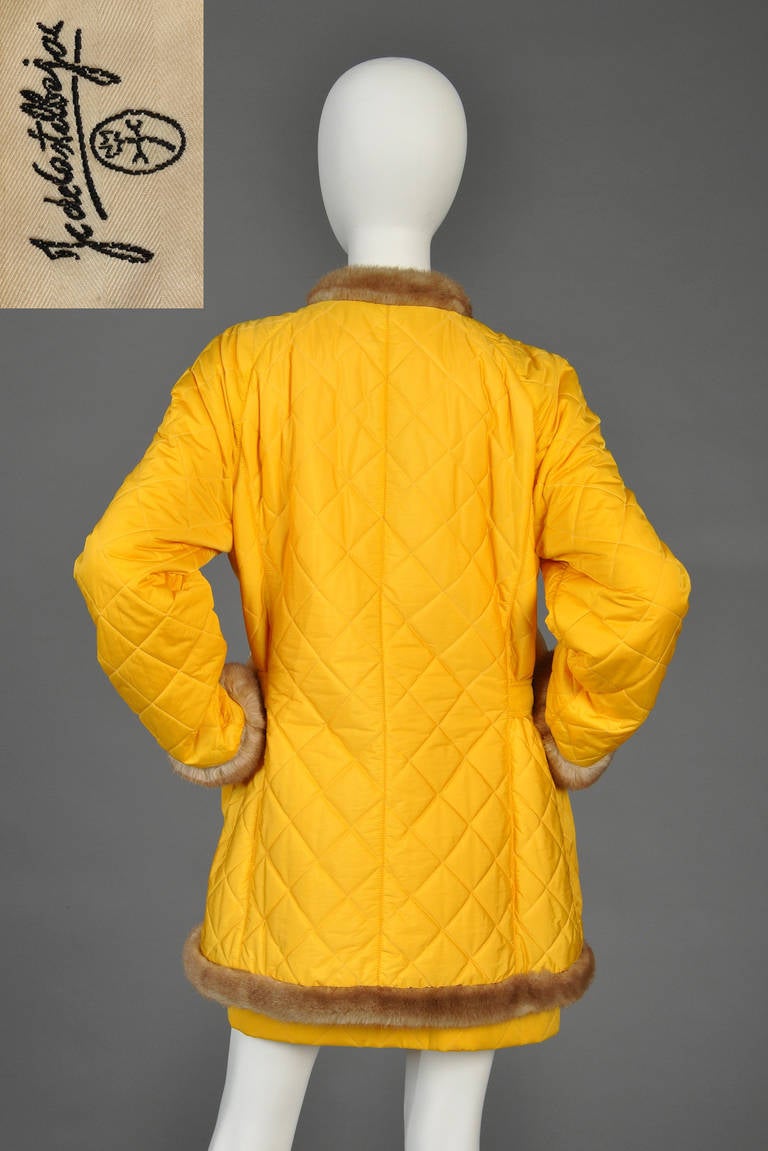 Jean Charles de Castelbajac Quilted Coat Suit For Sale 5