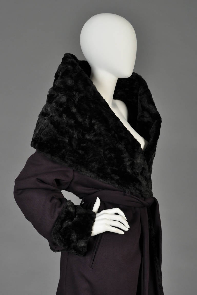 Norma Kamali OMO Hooded Faux Fur Coat 4