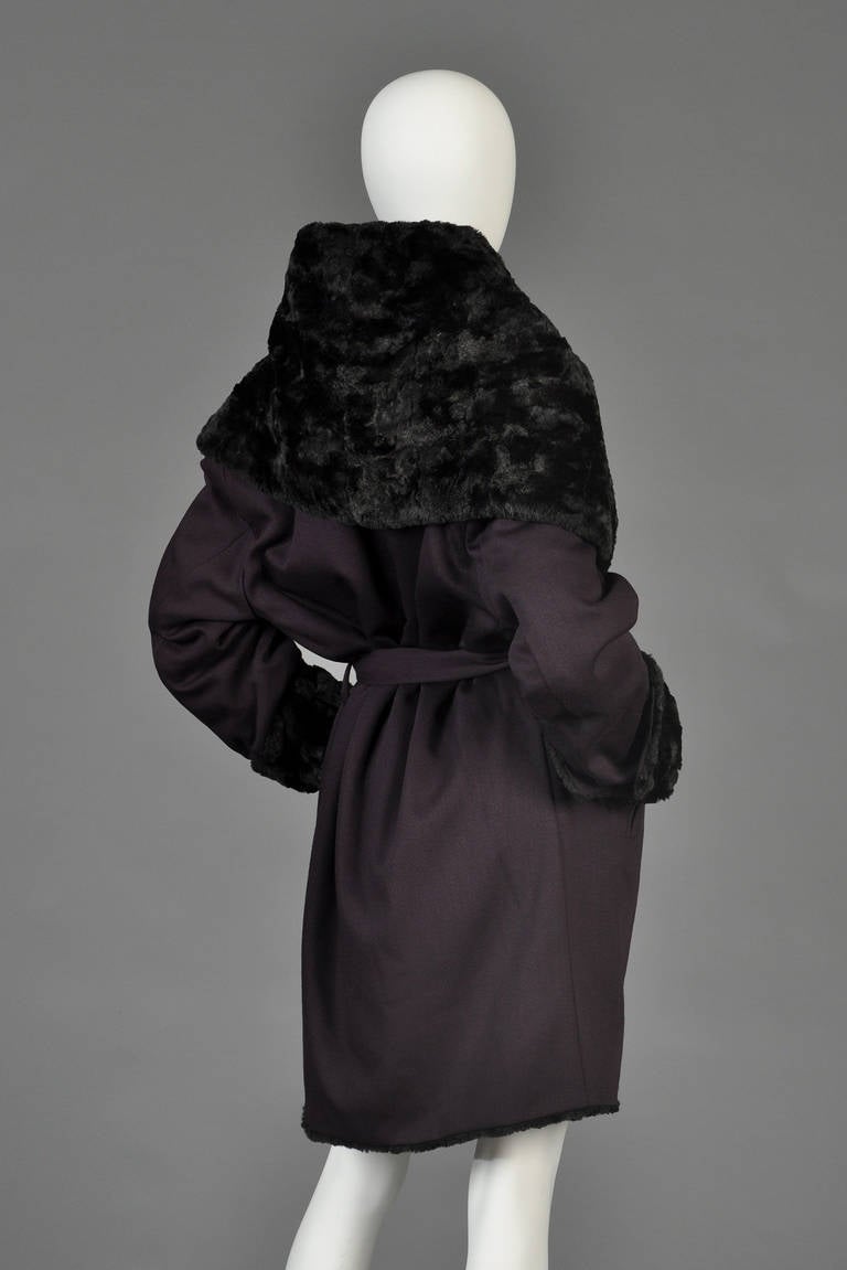 Norma Kamali OMO Hooded Faux Fur Coat 5