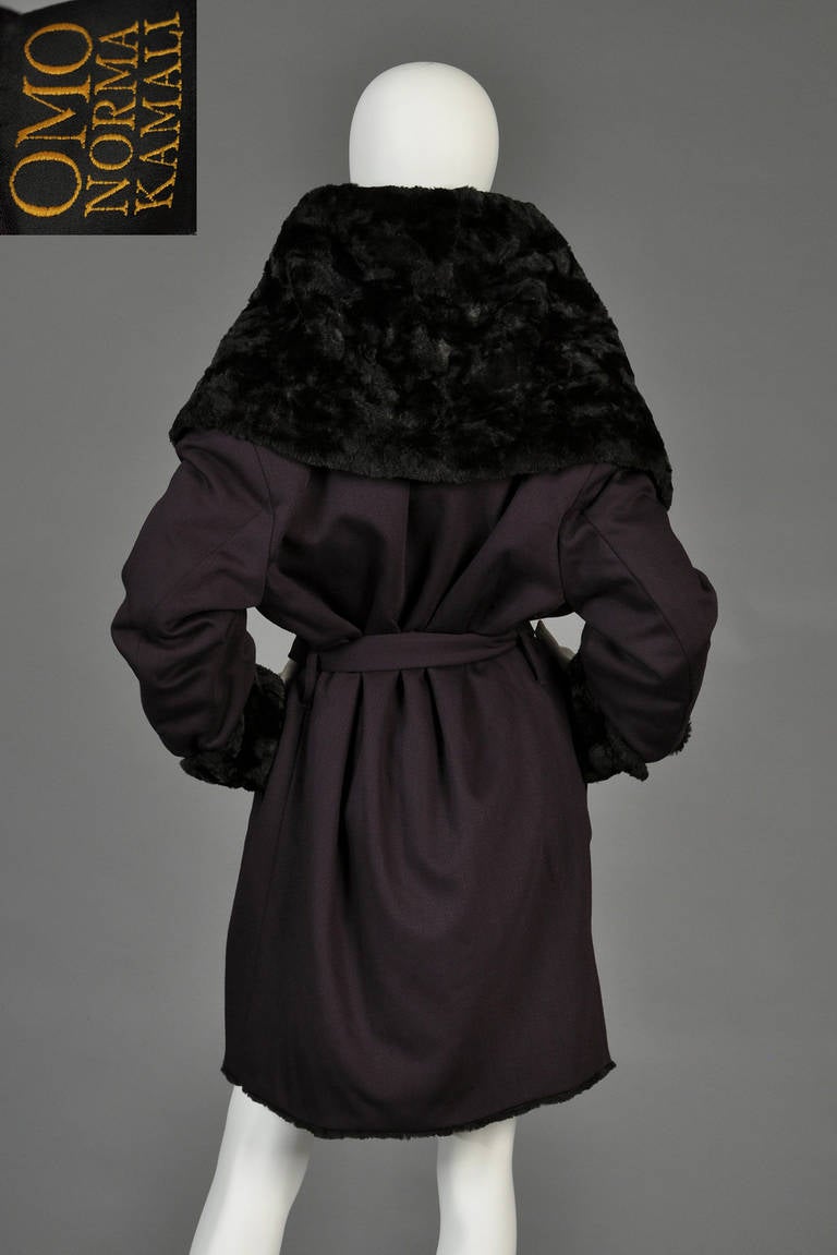 Norma Kamali OMO Hooded Faux Fur Coat 6