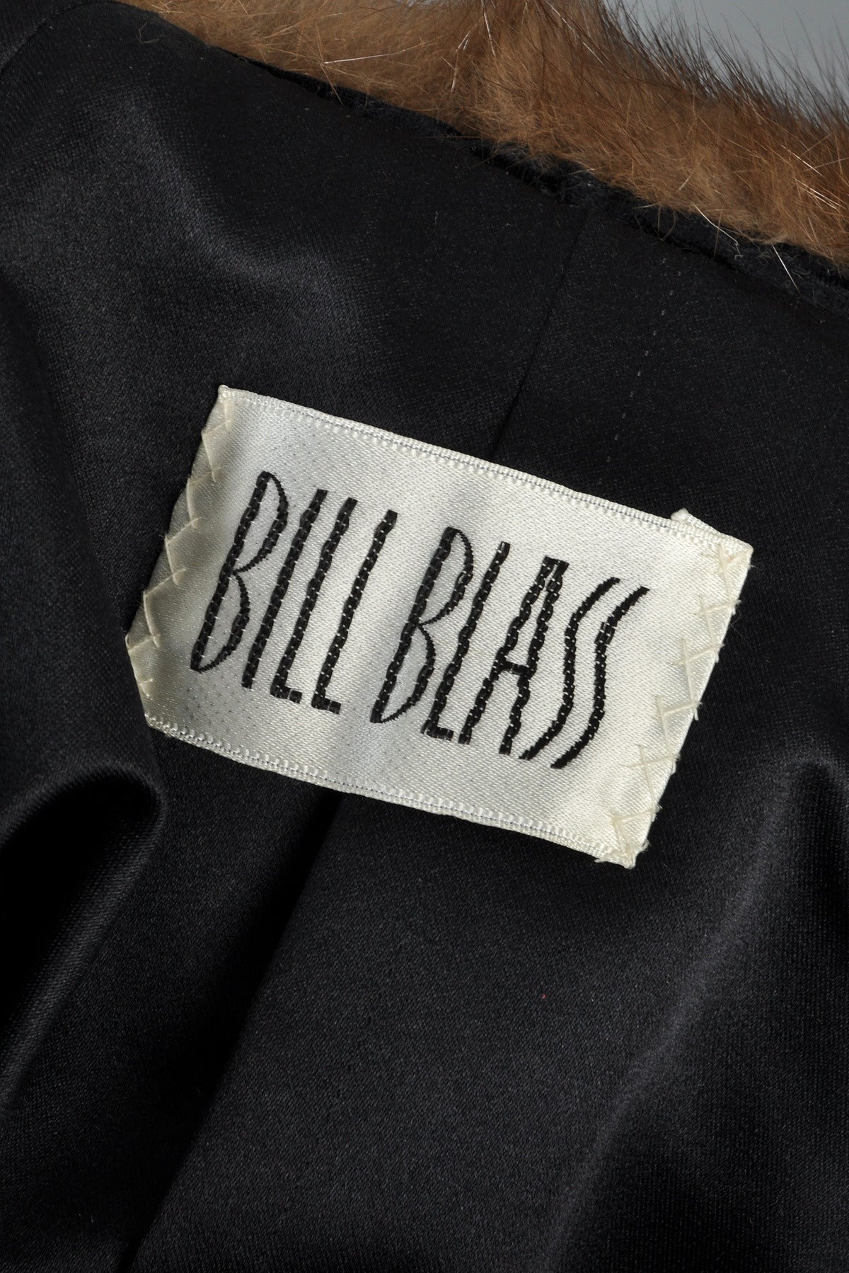 Bill Blass Broadtail Printed Velvet Jacket with Sable Collar 3