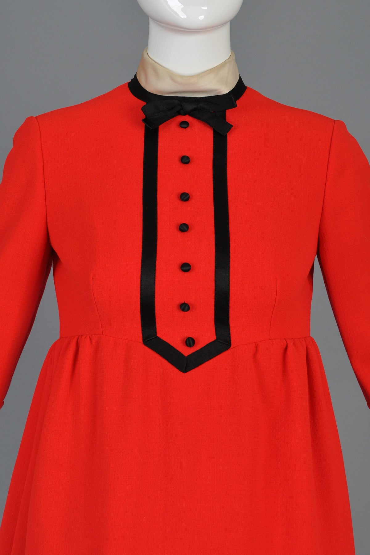 Women's Geoffrey Beene Red, Black + White Tuxedo Babydoll Dress