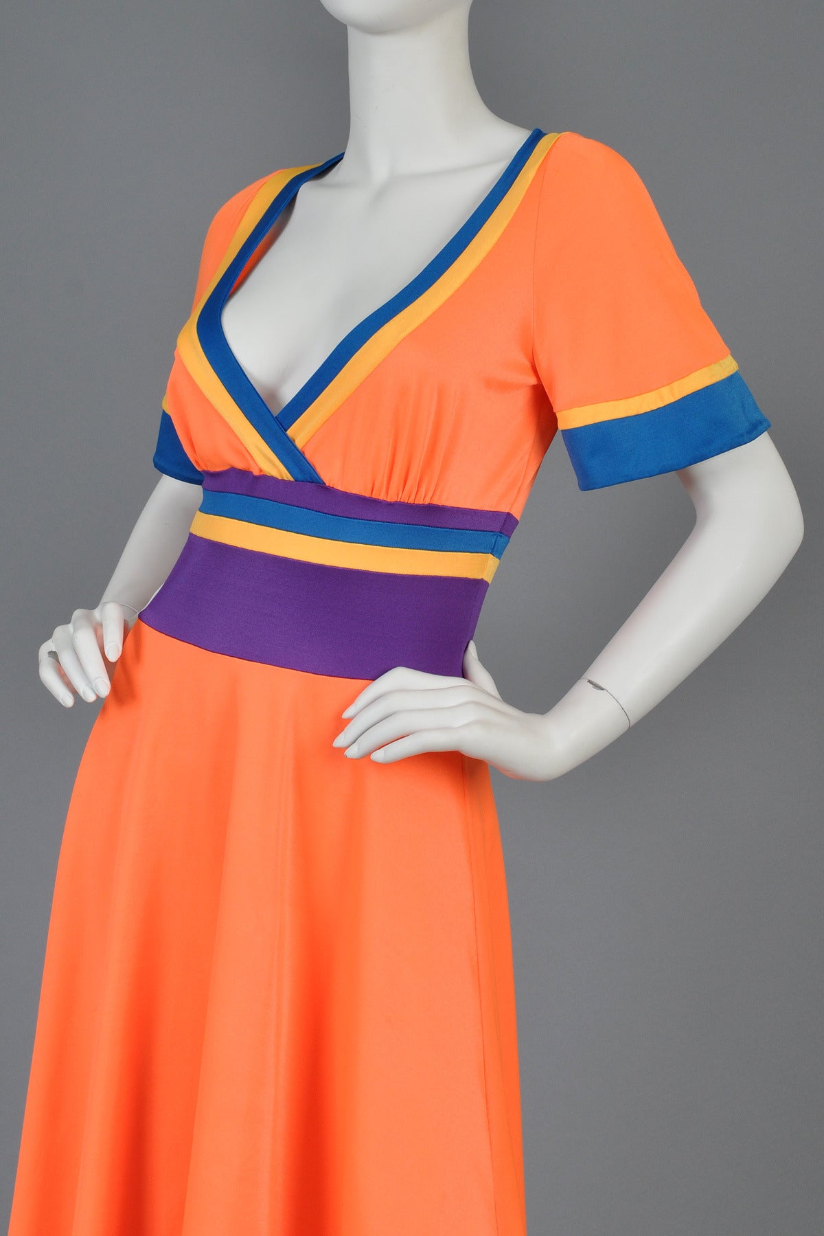 Giorgio di Sant'Angelo Colorblocked 1970s Dress 1