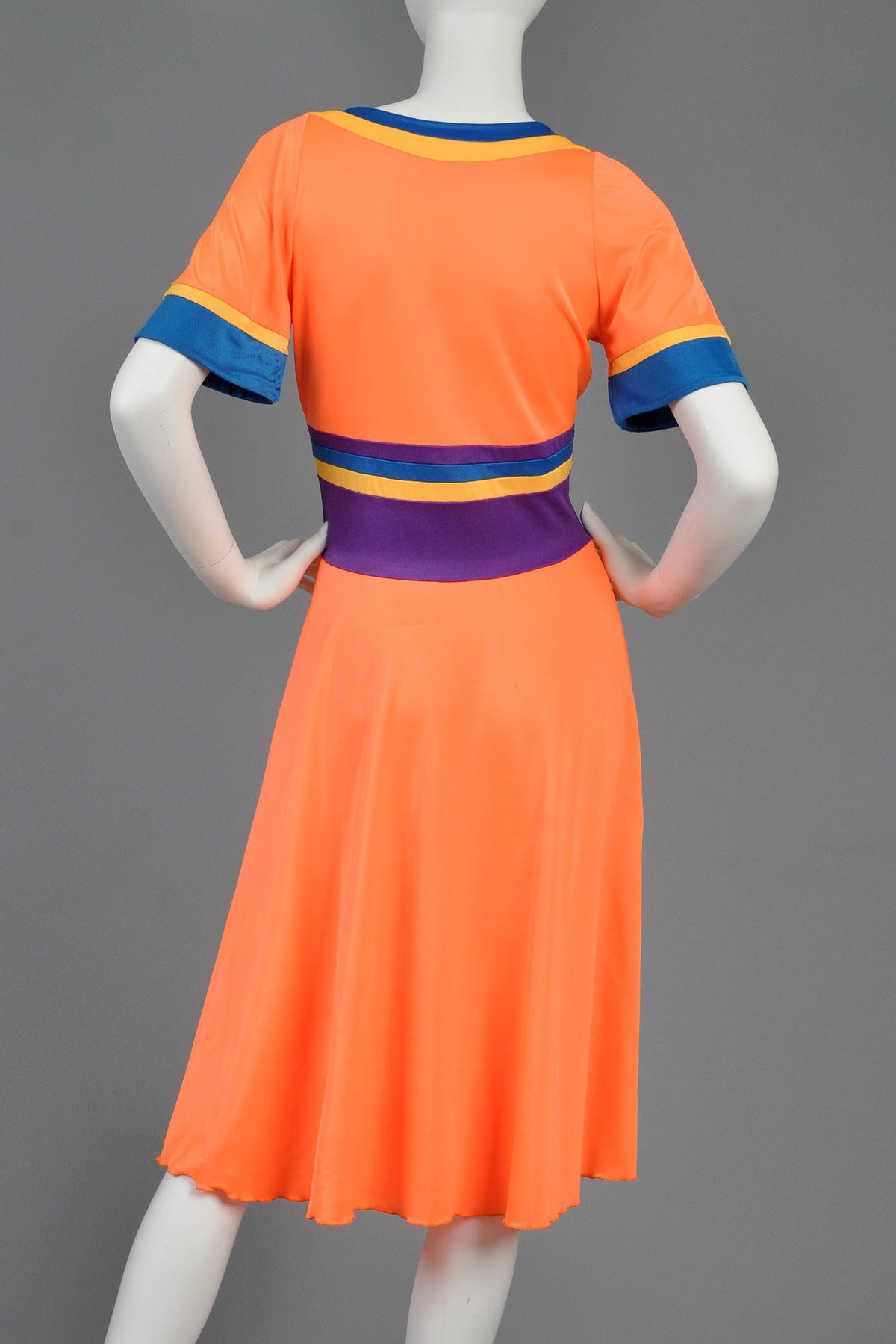 Giorgio di Sant'Angelo Colorblocked 1970s Dress 3