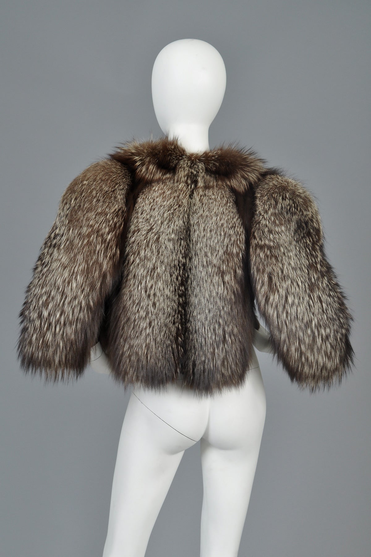 Edward Molyneux 1930s Silver Fox Fur Bolero 1