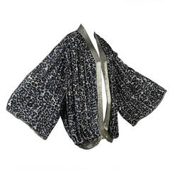 Leopard Print Sequined Jacket with Draped Sleeves Vintage Leopard Print Sequined Jacket with Draped Sleeves