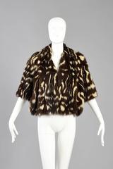 Stellar 1940s Spotted Skunk / Civet Scalloped Fur Cape