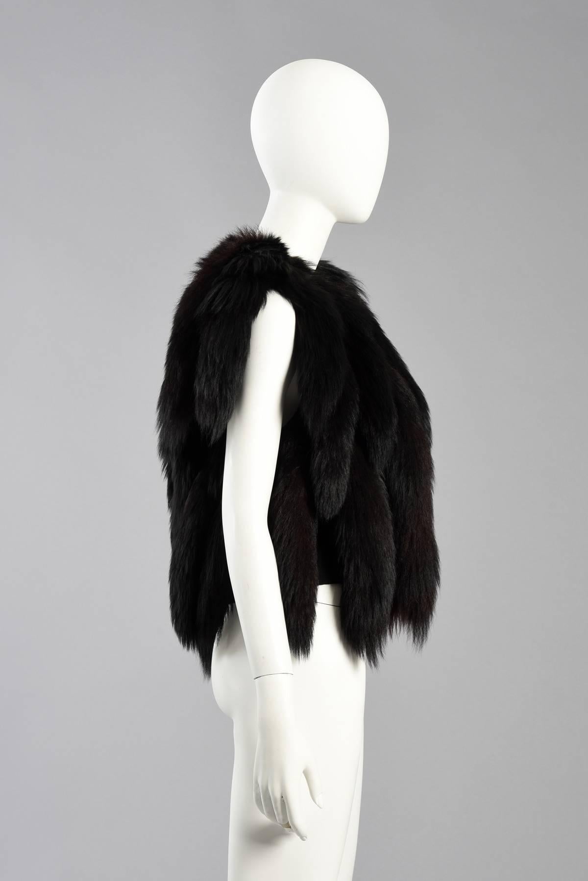 Don Kline Fox Tail Fur Fringed Gilet / Vest For Sale 1